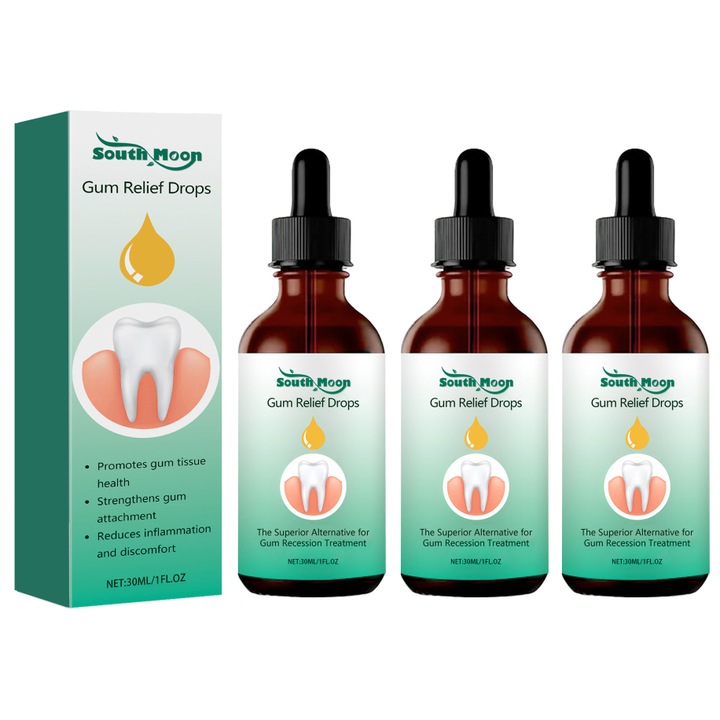 3 db ínyjavító szérum készlet, South Moon, 30ml, ínyvisszahúzódás enyhítésére, fogfehérítésre