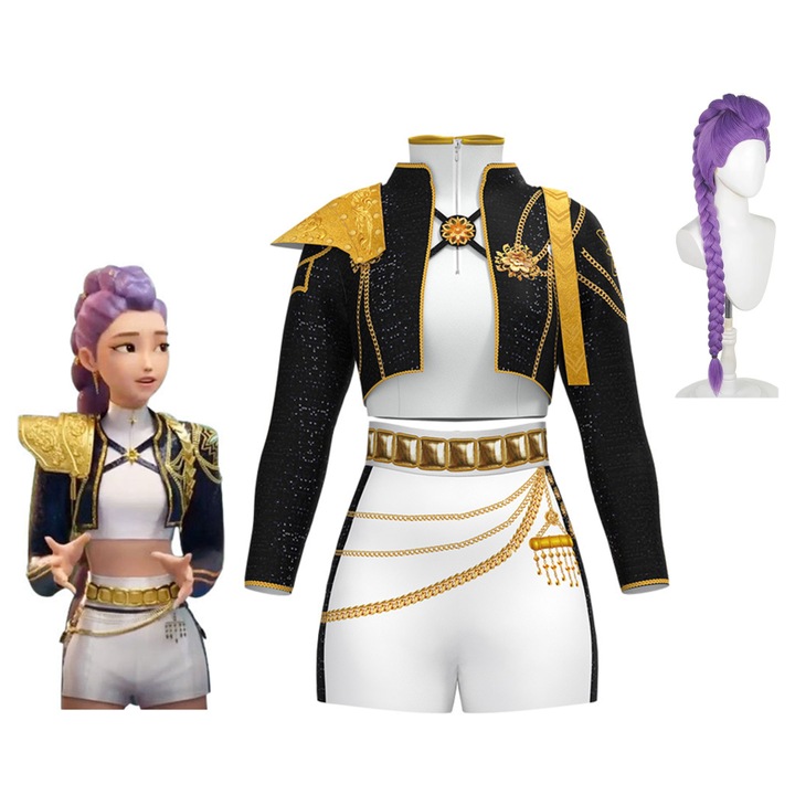 Costum de cosplay K-POP Witcher Girls, set cu peruci, Rumi, 130