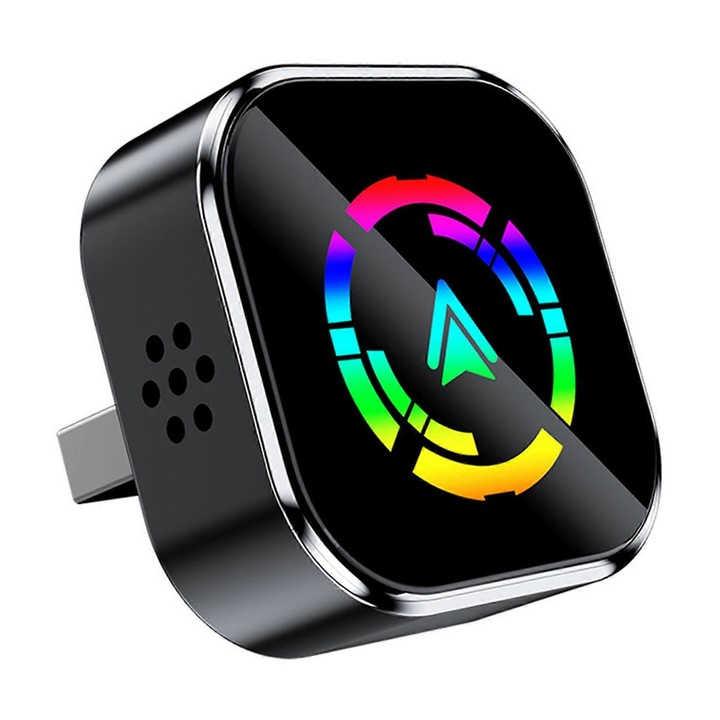 Adaptor wireless CarPlay, 30x30x12mm, design compact, conectivitate BT/Wi-Fi