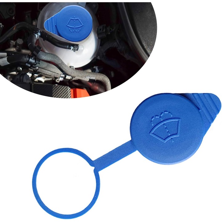 Capac rezervor spalator parbriz auto, 2.0-inch, impermeabil, albastru