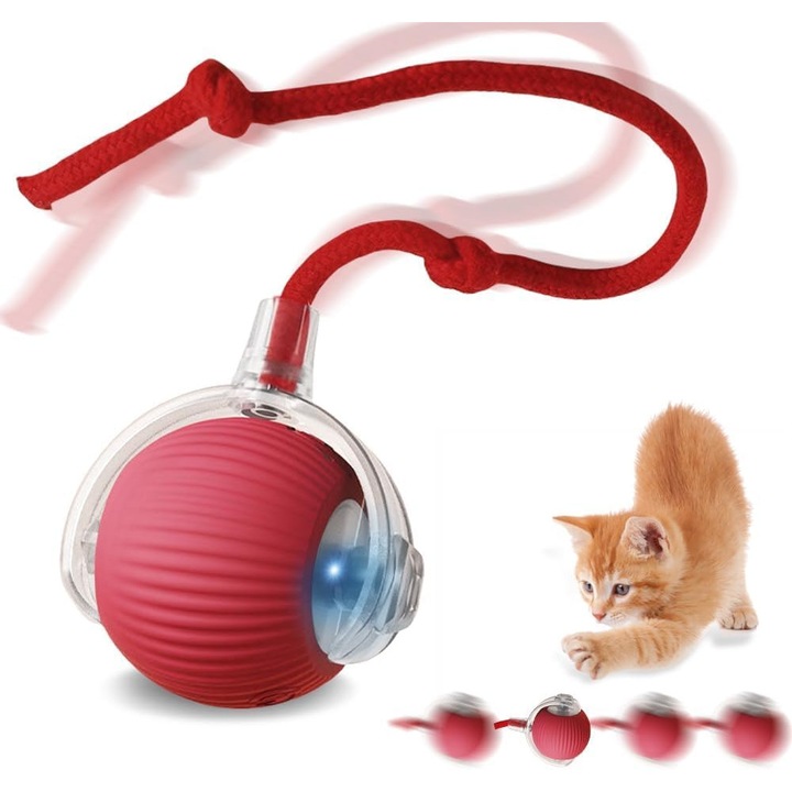 Интерактивна играчка за котки Speedy Tail 2.0, автоматични движения, звуци на птици, многоцветна
