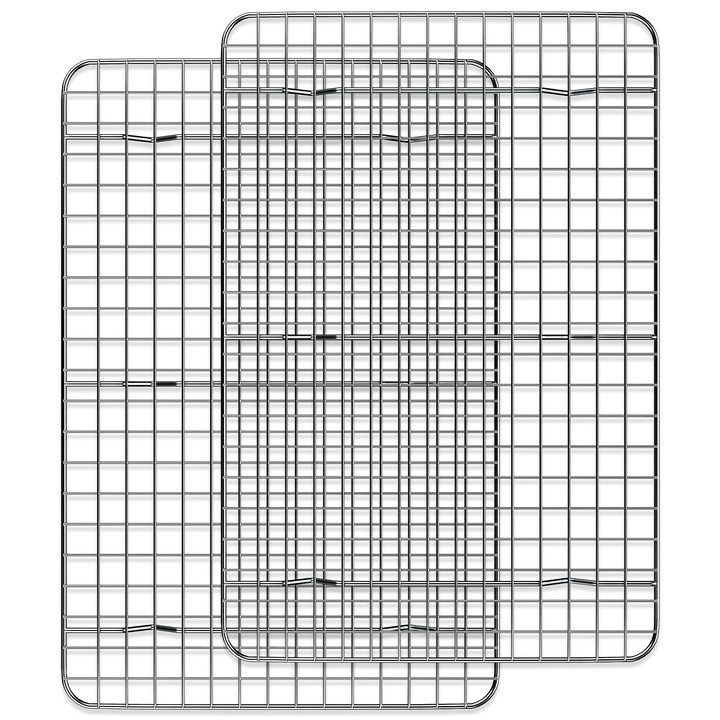 Racitoare pentru coacere, 2 buc, 38x25cm, din otel inoxidabil, rezistente la cuptor
