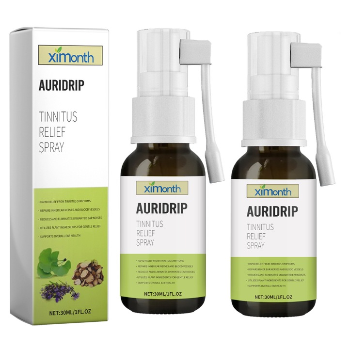 Set două flacoane soluție pentru ameliorarea tinitusului Ximonth, 30ml fiecare, formulă pe bază de plante