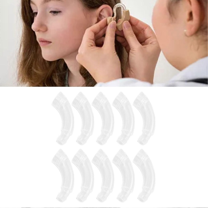 Set 10 accesorii pentru aparate auditive, ureche, PP, compact, ergonomic