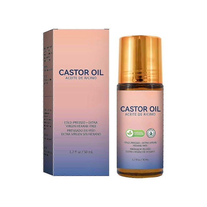 Bio ricinusolaj rózsakvarc rollerrel, 100% tiszta, 60ml