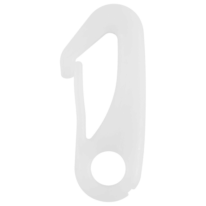 Set 12 cleme pentru steag, plastic, alb, 60mm