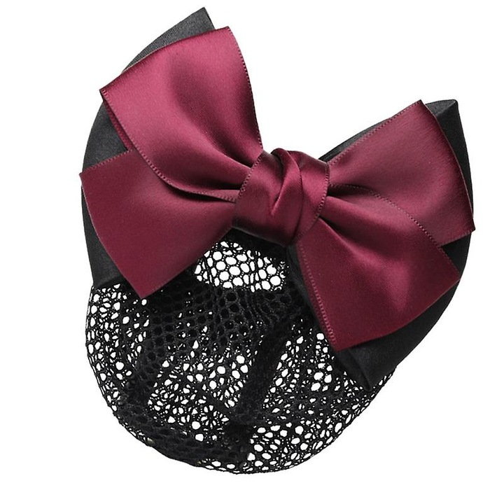 Accesorii par, Snood cu fundita rosie, material textil, pentru femei