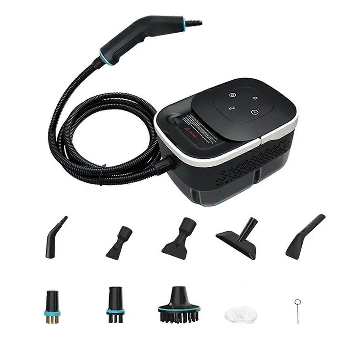 Парочистачка, 2500W, черна, комплект с 10 аксесоара