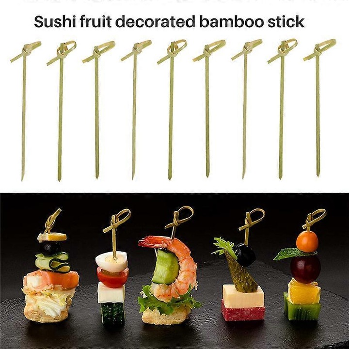 Set 500 scobitori cocktail din bambus, lungime 10.5cm