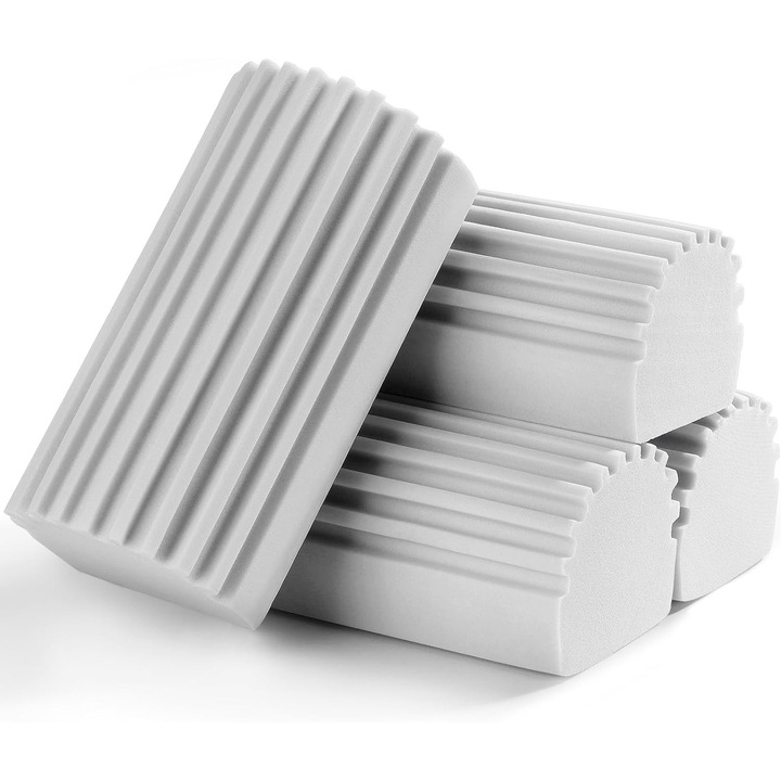 Set 4 bureti de curatare Jeymei, gri, pentru praf, absorbant, reutilizabil