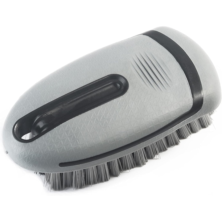 Perie de curatare pentru covoare si tapiterie, gri, 14x7x5cm, set 1 bucata