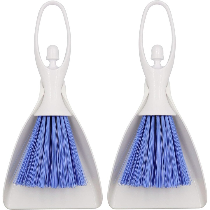 Set mini maturi si faras, 2 in 1, alb si albastru, 220x120mm, 4 piese