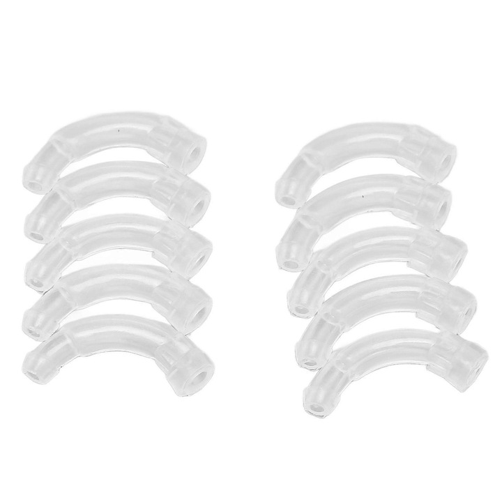 Set 10 bucati carlige pentru aparate auditive, material PP, design ergonomic, potrivite pentru aparate auditive