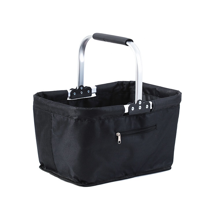 Bevásárlókosár fogantyúkkal, 26 literes összecsukható élelmiszertároló, Összecsukható bevásárlókosár, szupermarketekhez, kempingezéshez, piknikhez, utazáshoz, otthonhoz, parasztházhoz, konyhához, üzletekhez