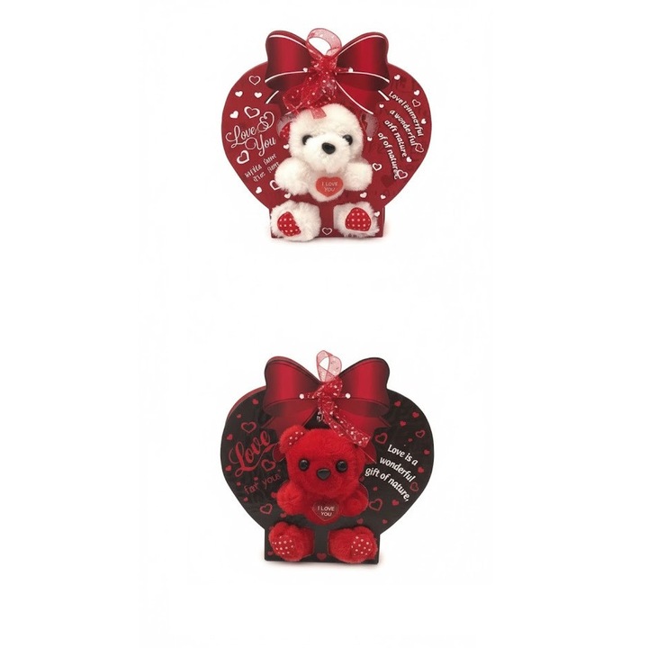 Mini Ursuleț de pluș închis într-o inimă