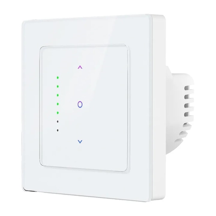 Comutator inteligent tactil WiFi, Avatto, control vocal, design modern, 80x80mm, alb