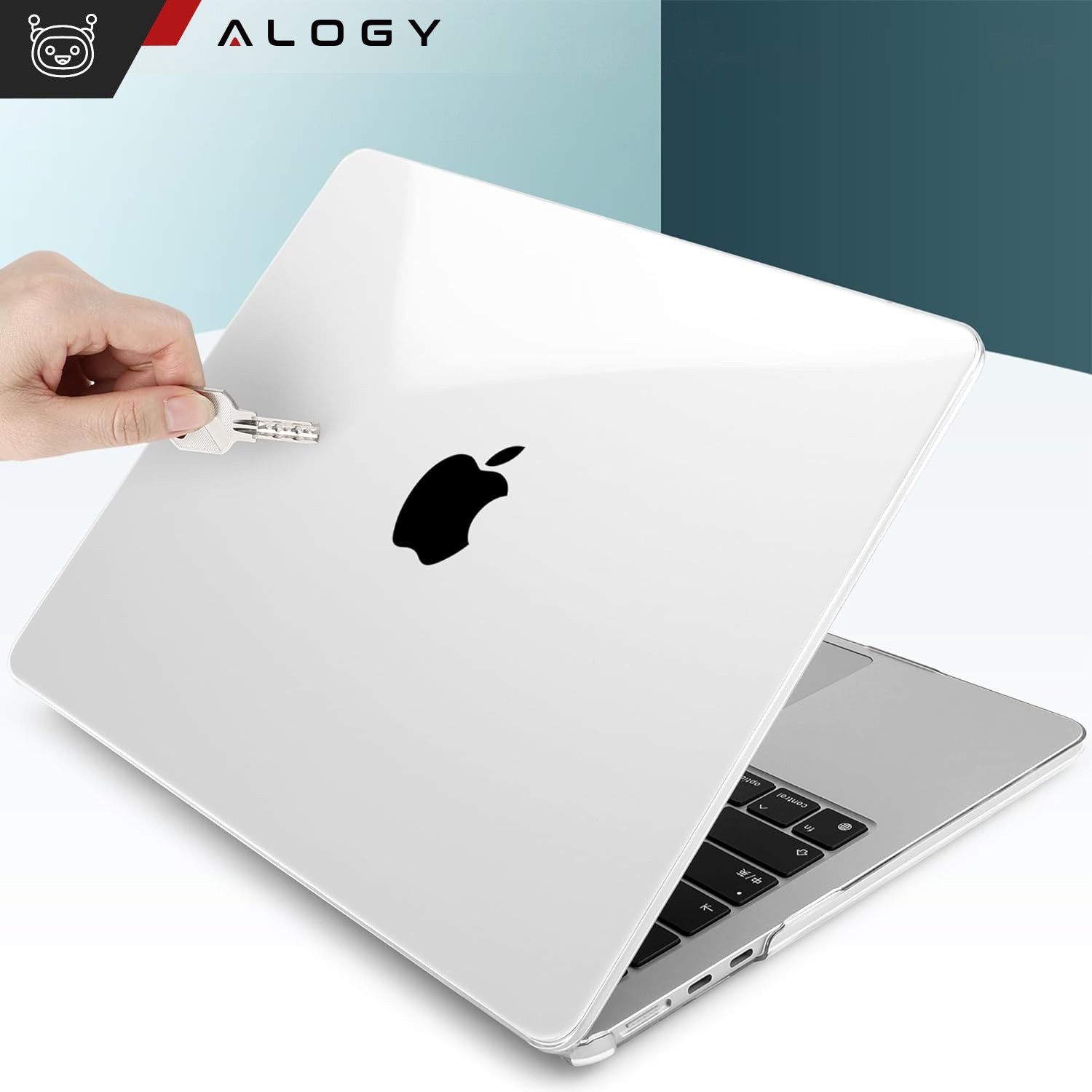 Etui Hard Case 2 pentru Macbook Air 15 M2 2023, transparent
