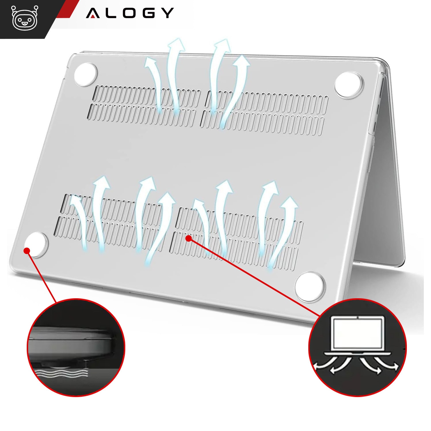 Etui Hard Case 2 pentru Macbook Air 15 M2 2023, transparent
