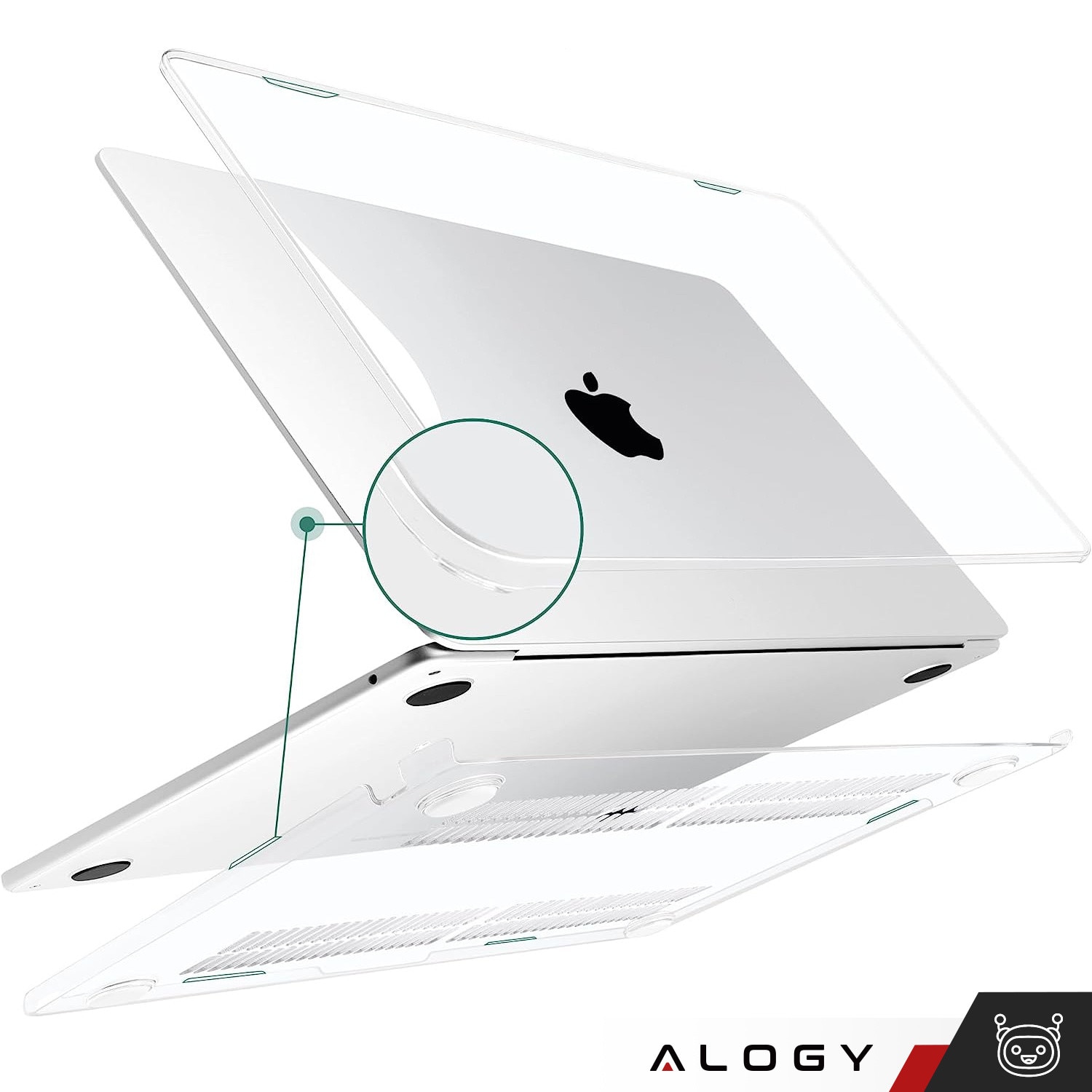 Etui Hard Case 2 pentru Macbook Air 15 M2 2023, transparent