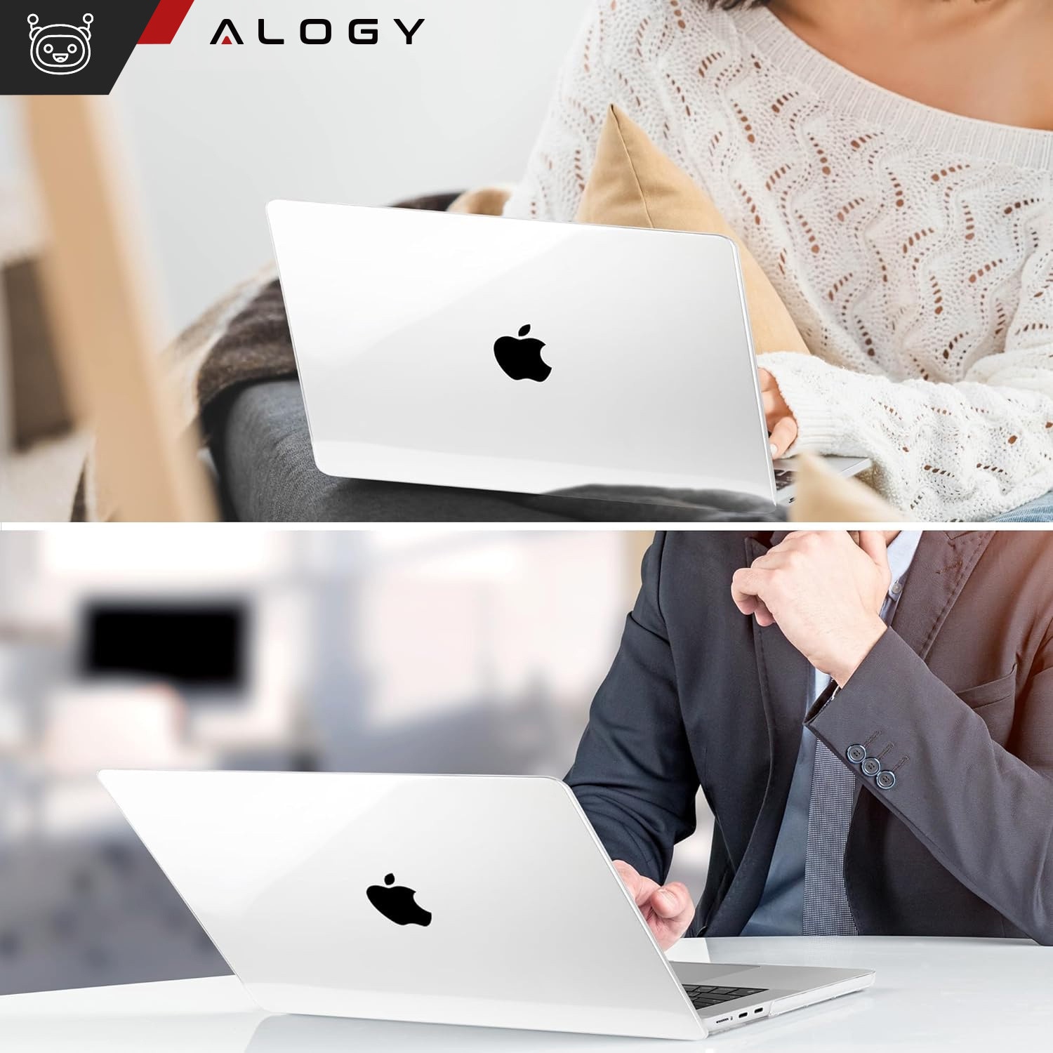Etui Hard Case 2 pentru Macbook Air 15 M2 2023, transparent