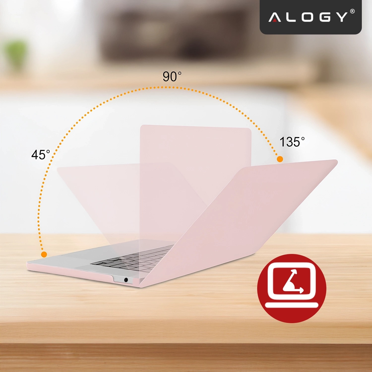 Etui de protectie Alogy AirGuard pentru MacBook Air 13 13.3", mat roz, ultracompact, cu ventilatie