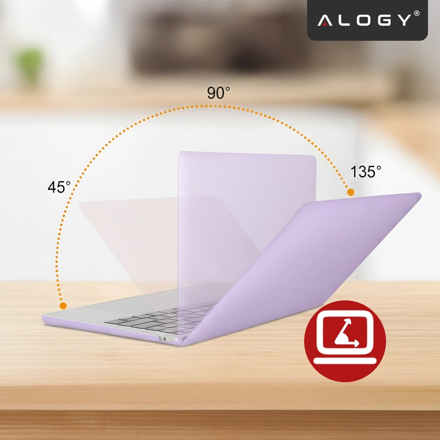 Etui de protectie Alogy AirGuard pentru MacBook Air 13 13.3" - mat, violet, ultracompact, rezistent la zgarieturi, set de doua piese