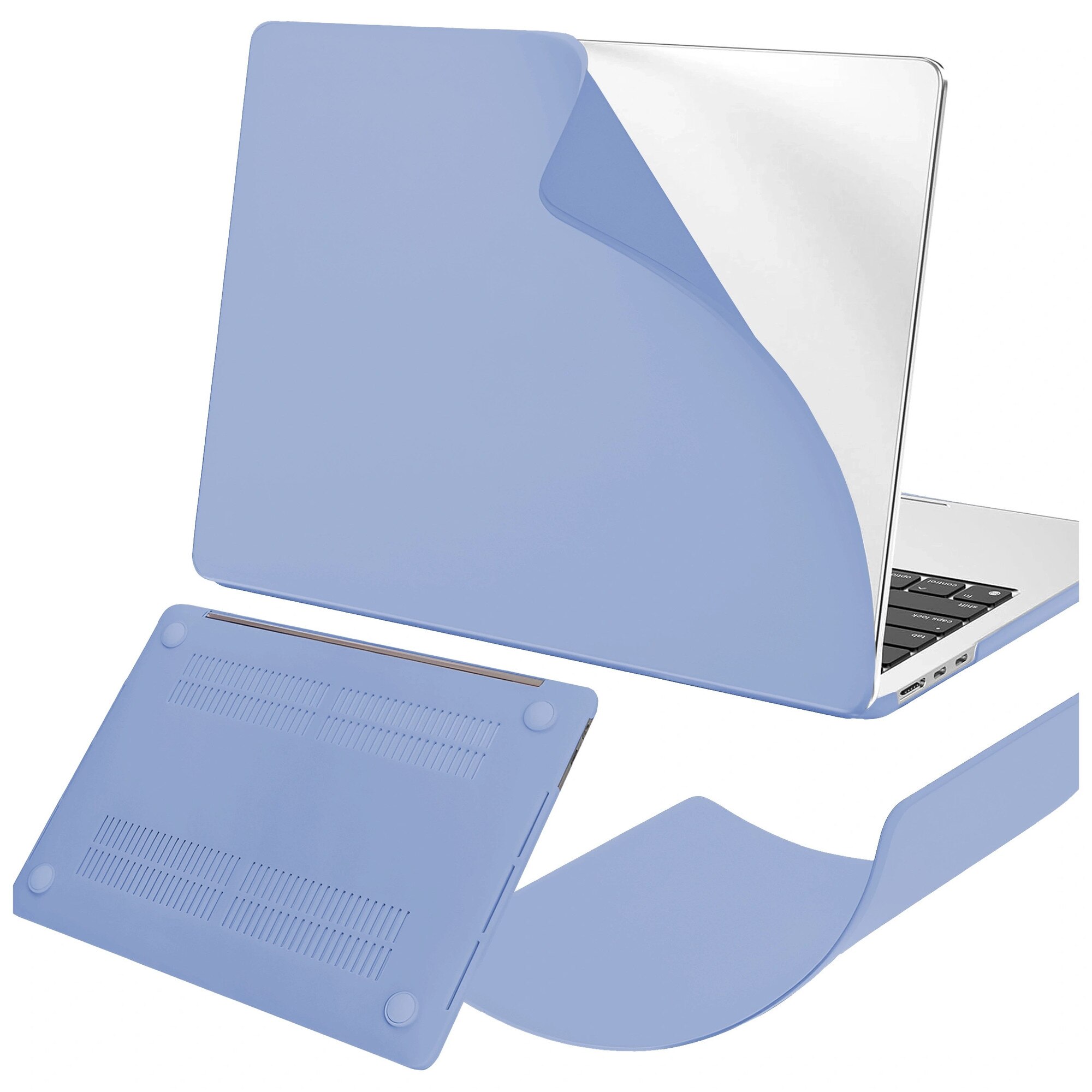 Etui pentru MacBook Pro 14" 2021-2024, Alogy AirGuard, mat, lavanda, constructie flexibila, doua piese
