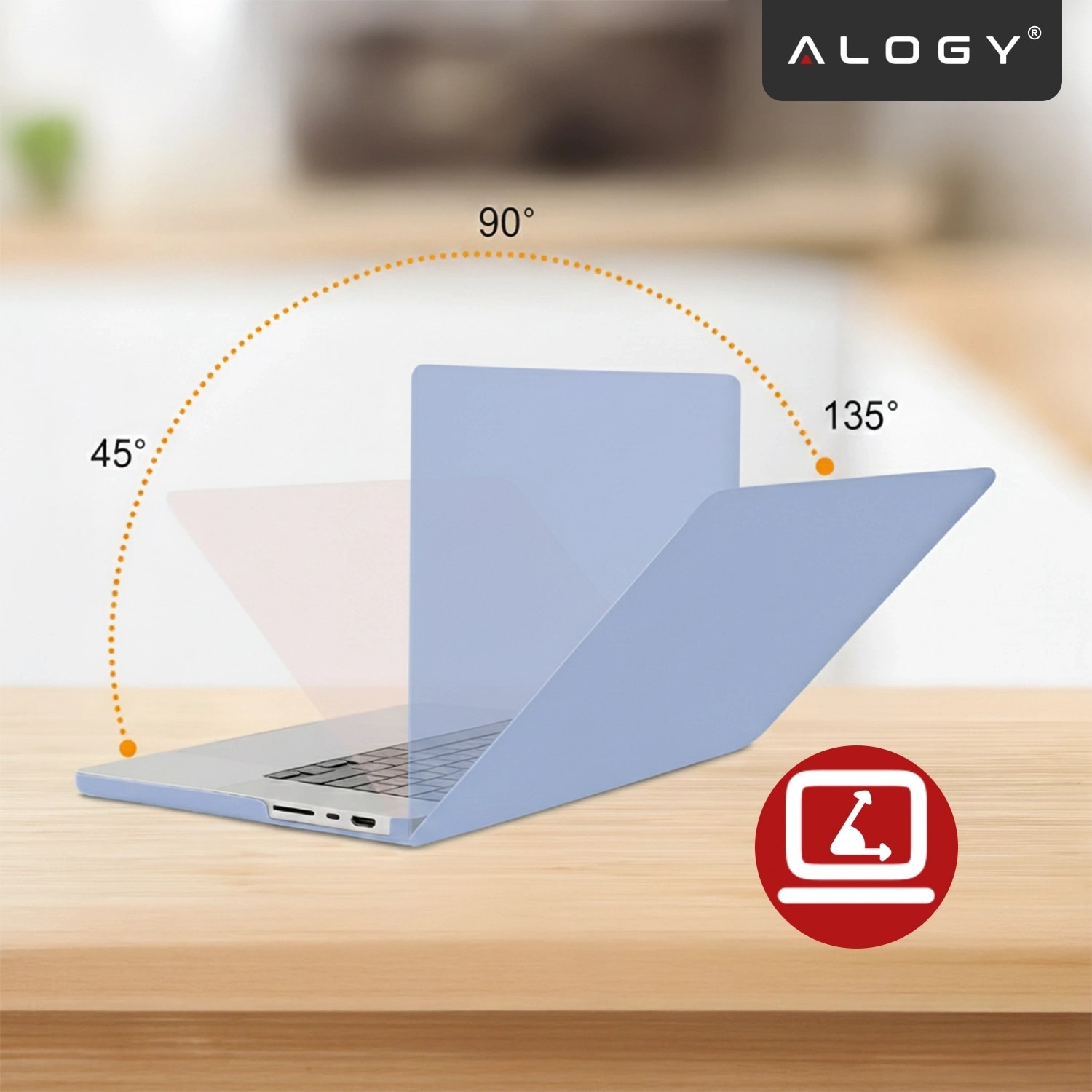 Etui pentru MacBook Pro 14" 2021-2024, Alogy AirGuard, mat, lavanda, constructie flexibila, doua piese