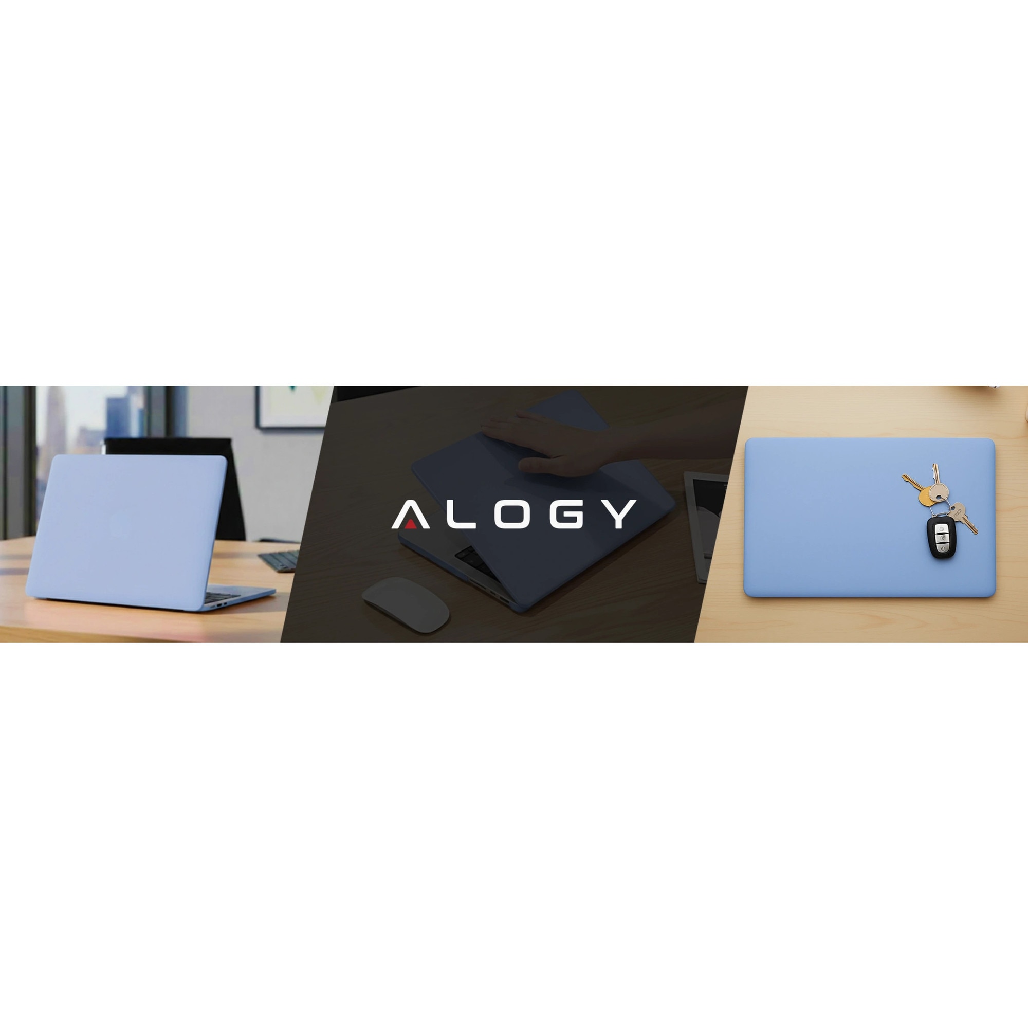 Etui pentru MacBook Pro 14" 2021-2024, Alogy AirGuard, mat, lavanda, constructie flexibila, doua piese