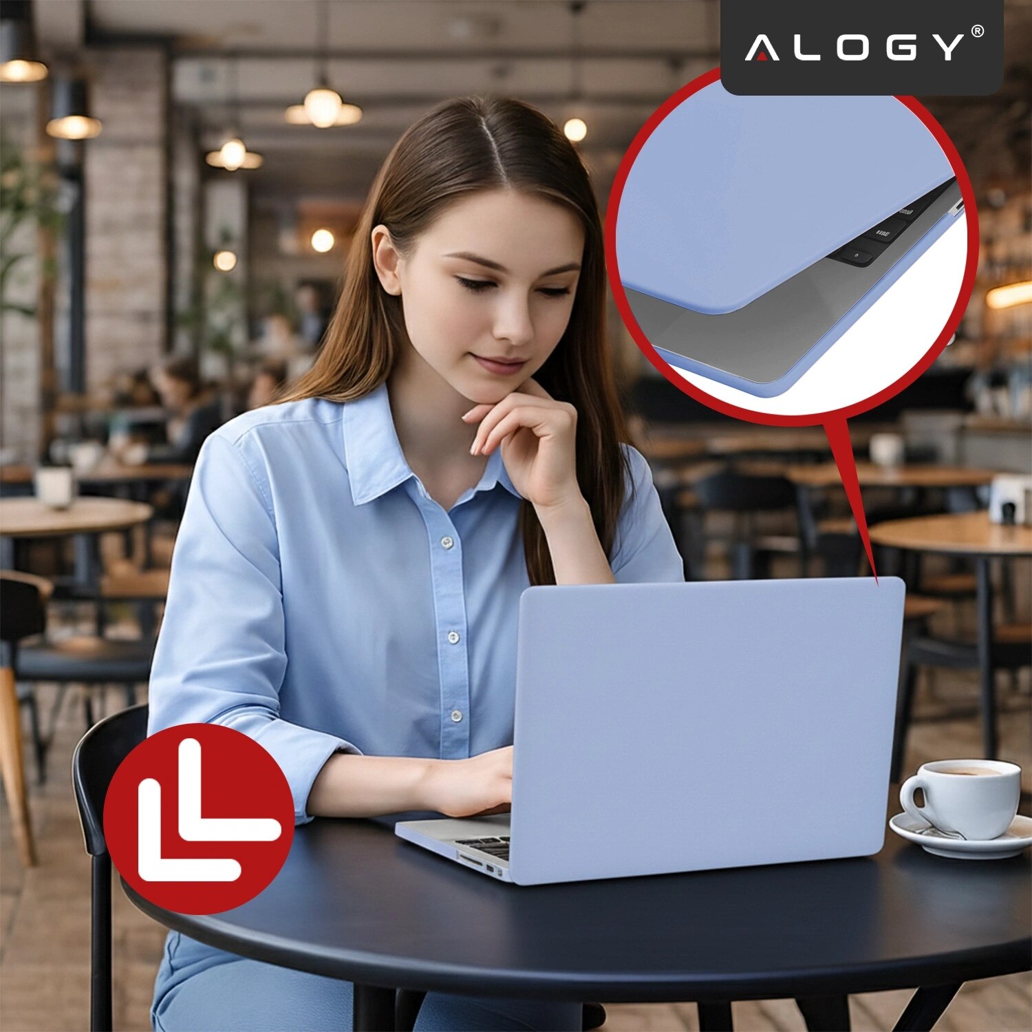 Etui pentru MacBook Pro 14" 2021-2024, Alogy AirGuard, mat, lavanda, constructie flexibila, doua piese