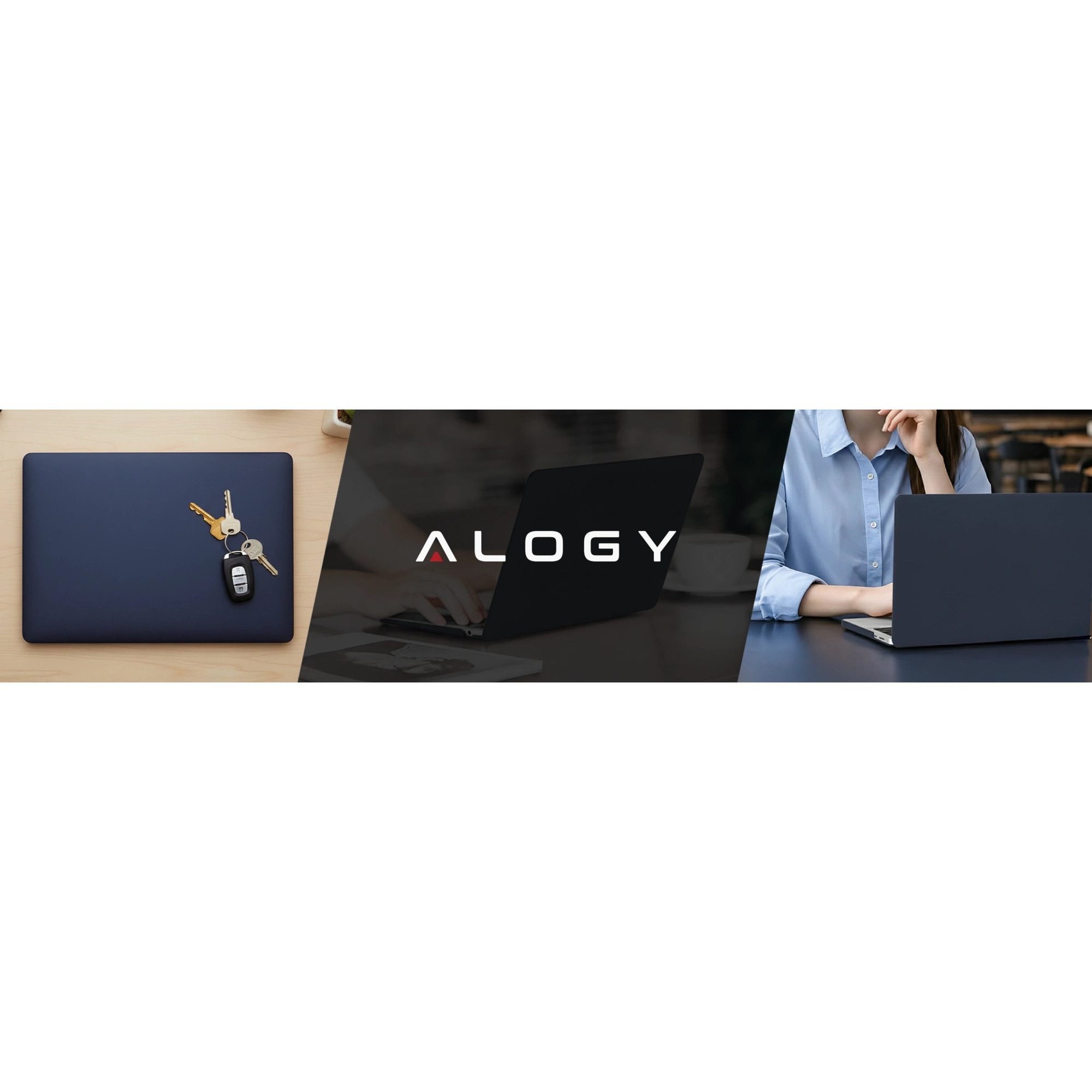 Etui laptop set Alogy AirGuard pentru MacBook Air 13.6" M2/M3/M4, mat, granat, 308x217mm