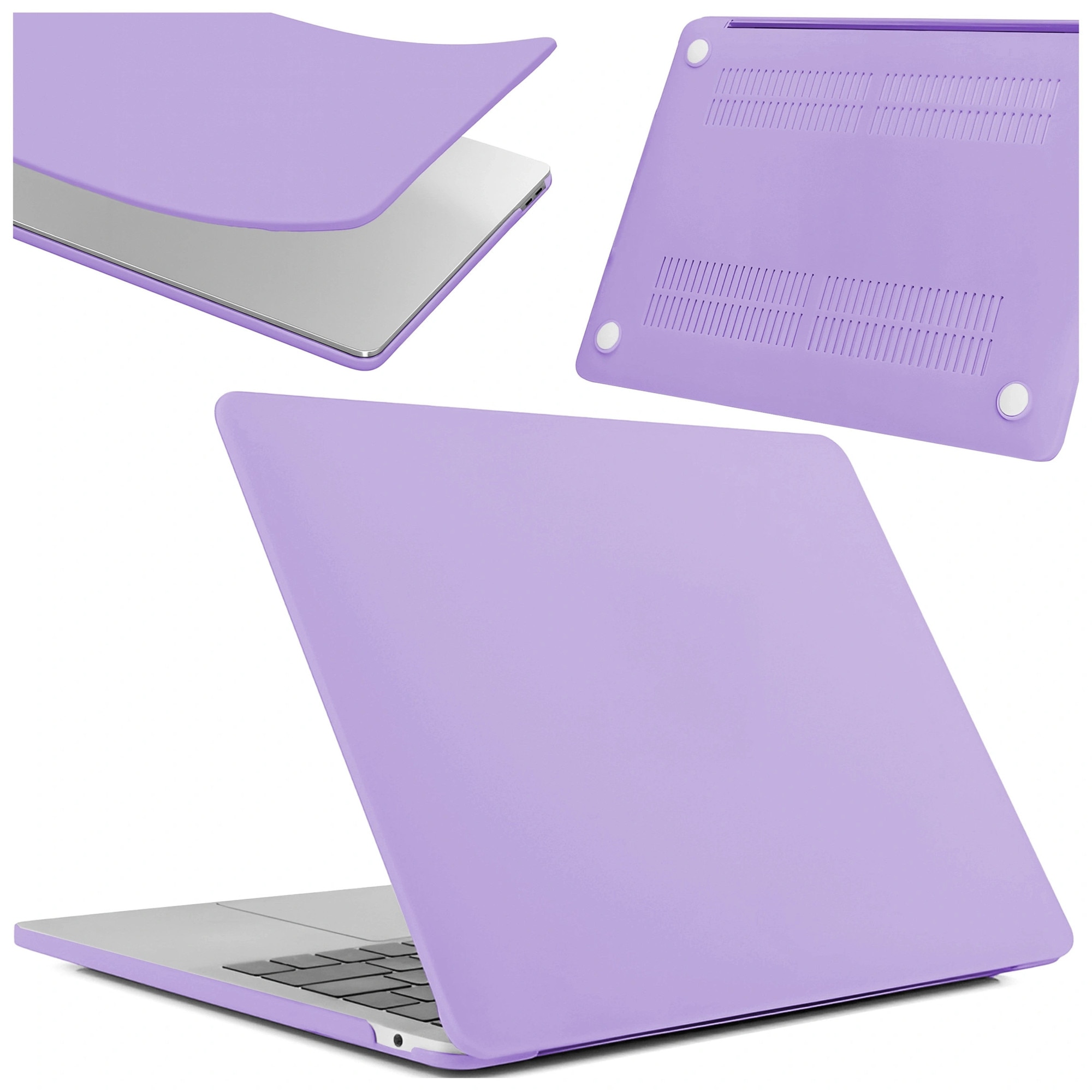 Etui Alogy AirGuard pentru MacBook Air 13.6" (M2/M3/M4) - Mat, Fiolet, Ultracompact, Set