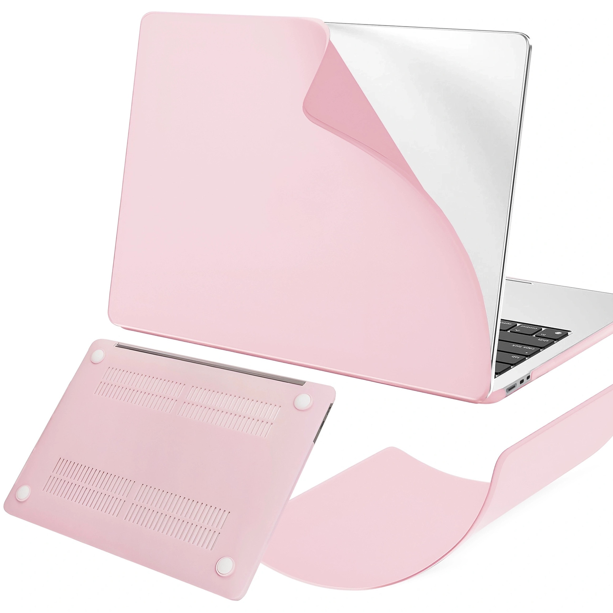 Etui pentru laptop, Alogy AirGuard, Apple MacBook Air 15" (M2/M3/M4) 2023-2025, mat roz, constructie flexibila, ultracompacta