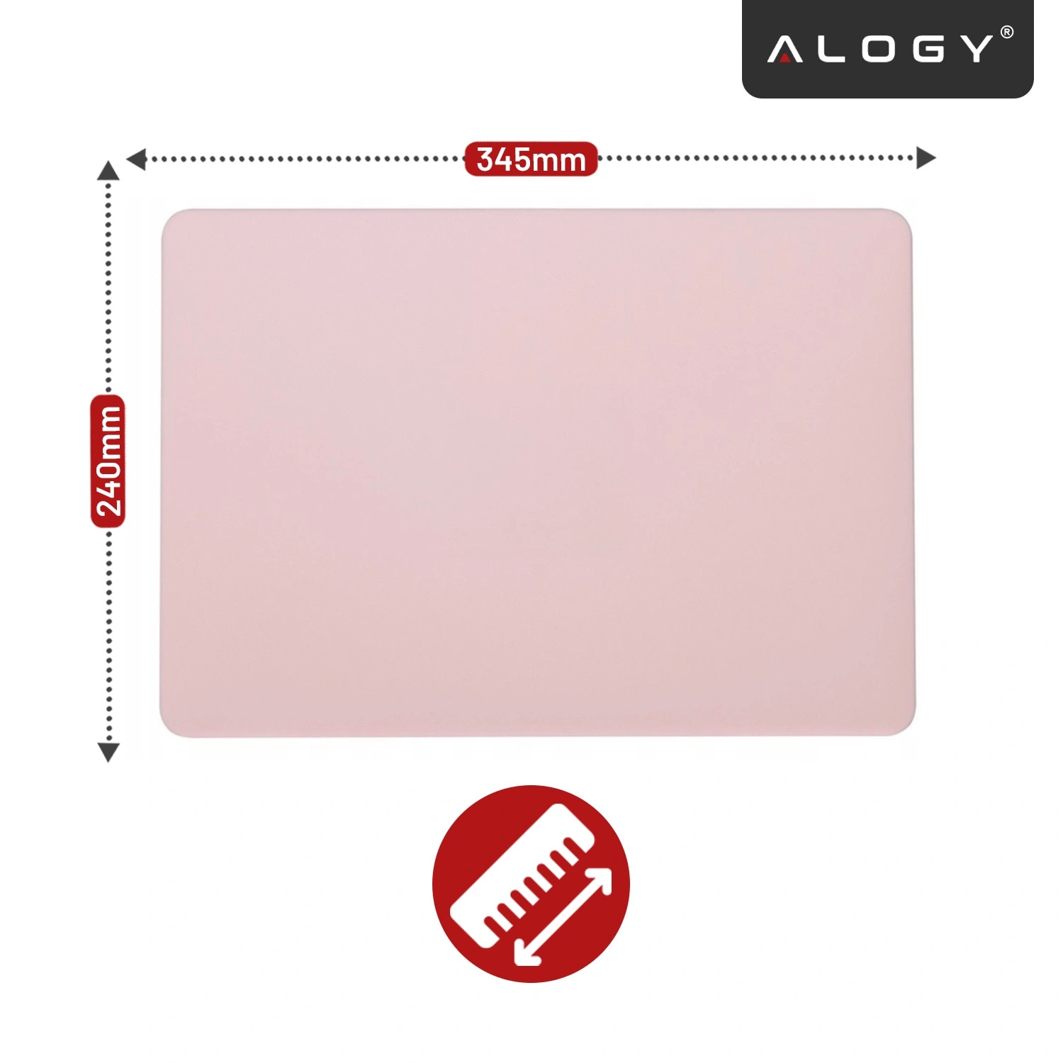 Etui pentru laptop, Alogy AirGuard, Apple MacBook Air 15" (M2/M3/M4) 2023-2025, mat roz, constructie flexibila, ultracompacta