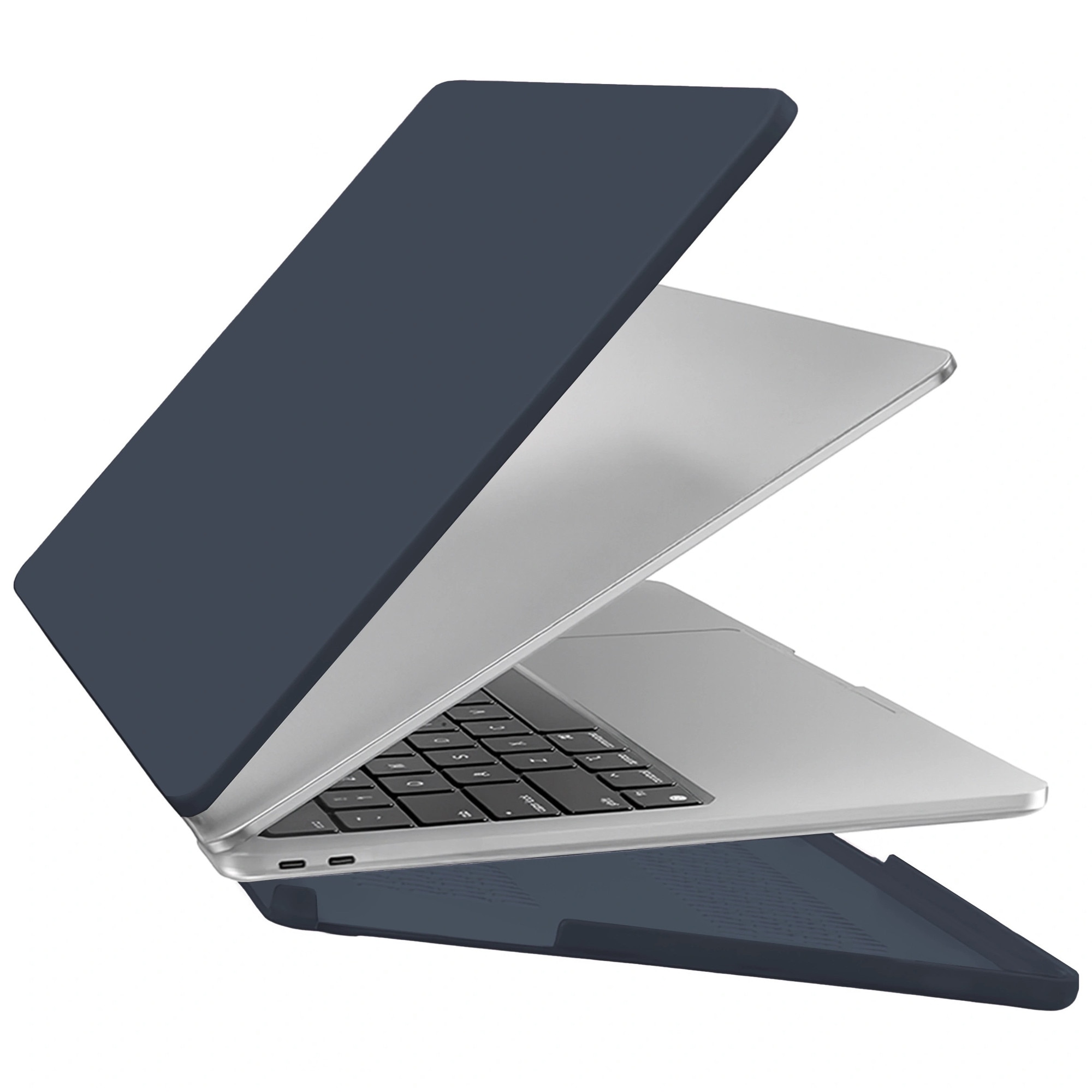 Etui laptop set Alogy AirGuard pentru MacBook Air 13 13.3" - mata, flexibila, albastru inchis