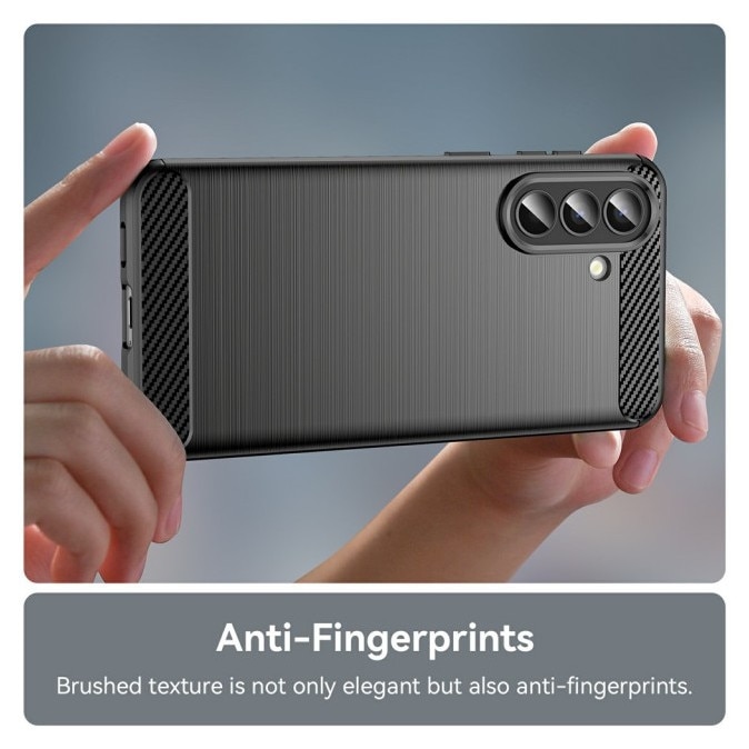 Husa Spate Upzz® Carbon Pro, Compatibila Cu Samsung Galaxy A57 5G, Protectie Perfecta, Silicon, Black