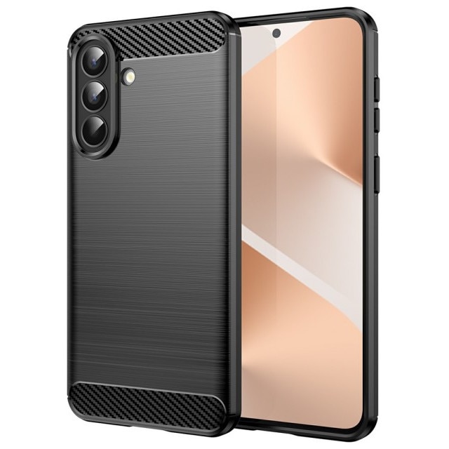 Husa Spate Upzz® Carbon Pro, Compatibila Cu Samsung Galaxy A57 5G, Protectie Perfecta, Silicon, Black