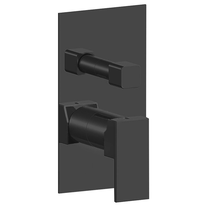 Baterie sanitara Sapho SPECTRE, 3 iesiri, negru mat, 110x200mm, set 1 buc.