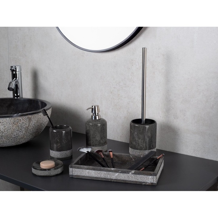 Dispenser de sapun Ridder Posh, marmura, gri, 80x190mm, 200ml, set 1 buc.