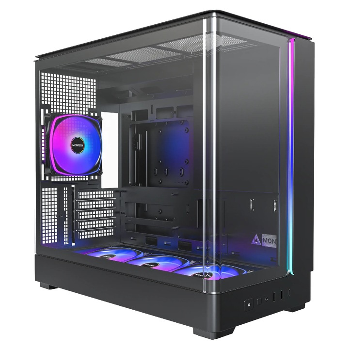 Компютърна кутия Montech кутия Case mATX - KING 15 PRO (B) - 4 x 120 mm A-RGB, USB-C MONTECH-KING-15-PRO-B