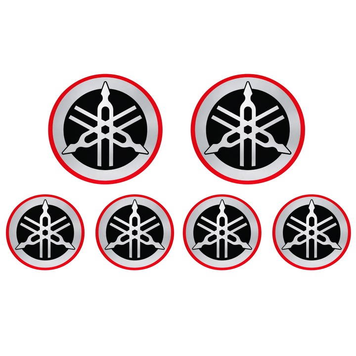 Set 6 stickere decorative, rezistente Yamaha, multicolor