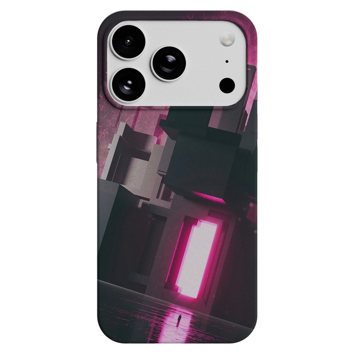 Husa telefon Premium pentru Apple iPhone 17 Pro Max, Viceversa, model Pink Entrence, Silicon, TPU