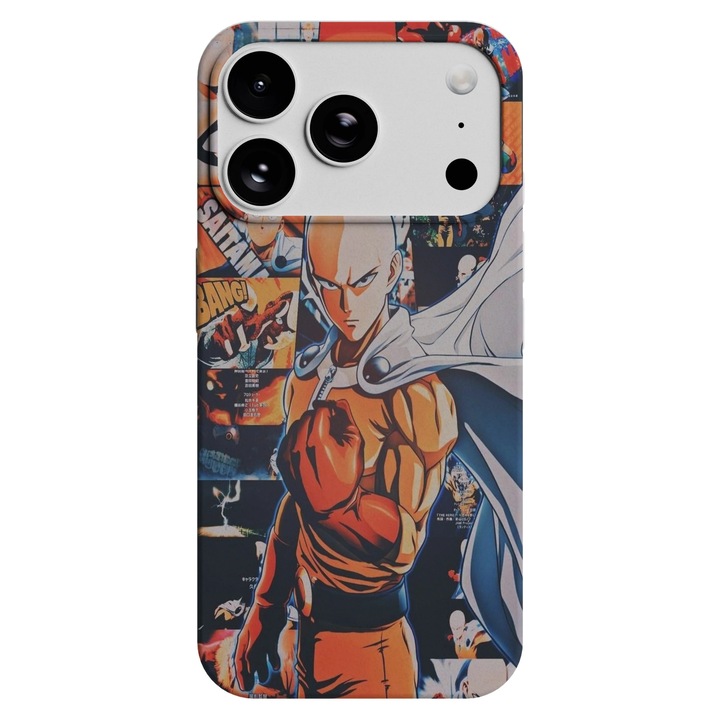 Husa telefon Premium pentru Apple iPhone 17 Pro Max, Viceversa, model Saimata Fist One Punch Man, Silicon, TPU