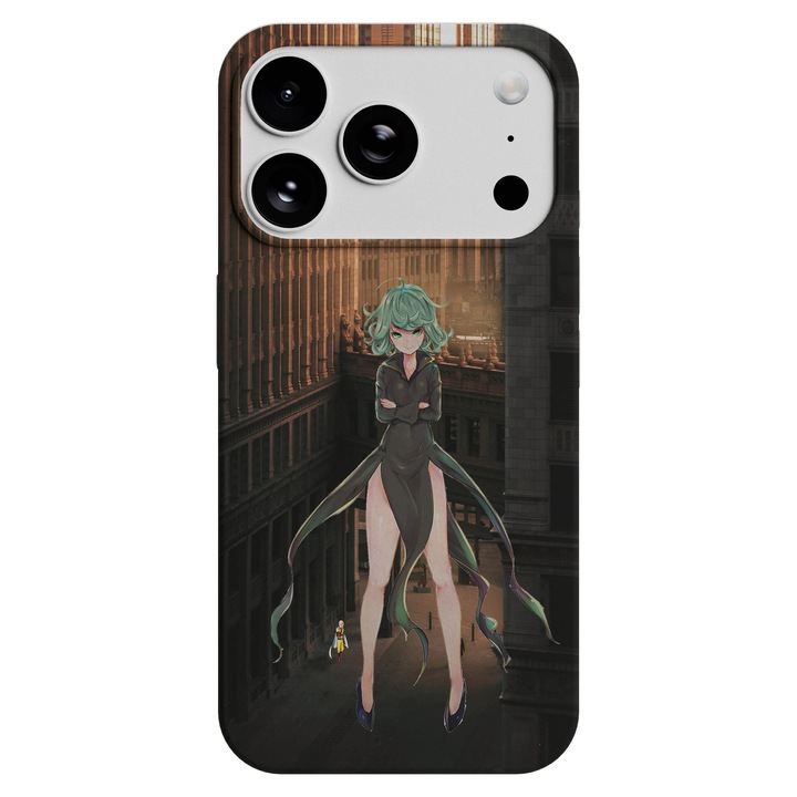 Husa telefon Premium pentru Apple iPhone 17 Pro Max, Viceversa, model Tatsumaki Rank S One Punch Man, Silicon, TPU