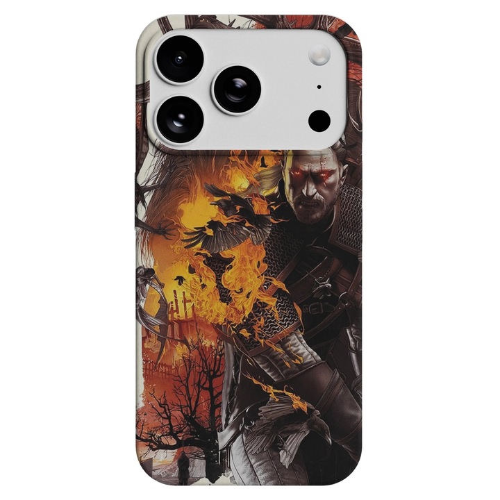 Husă telefon Viceversa model Wid Hunt The Witcher, silicon, protecție ridicată, 2 mm, pentru Apple iPhone 17 Pro Max