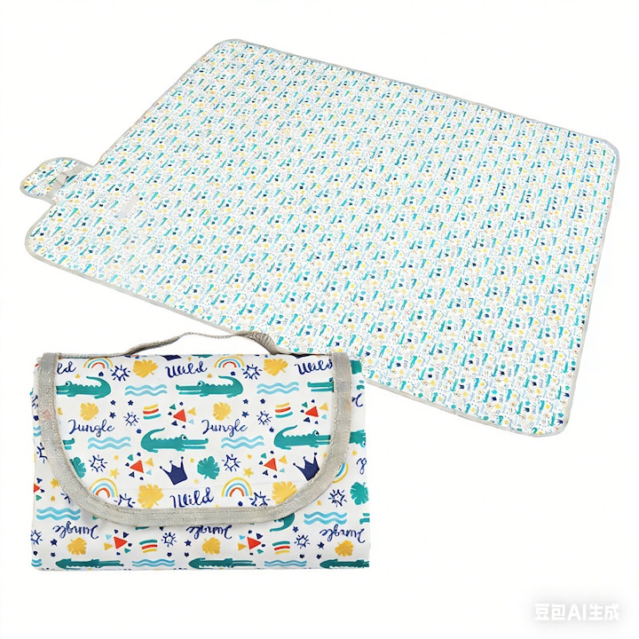 Saltea de picnic portabila, saltea de plaja pliabila，145*200 mm, locuri pentru 4-6 persoane, impermeabil si rezistent la nisip, pliabila, compacta，pentru camping, plaja si picnicuri in familie, inodor