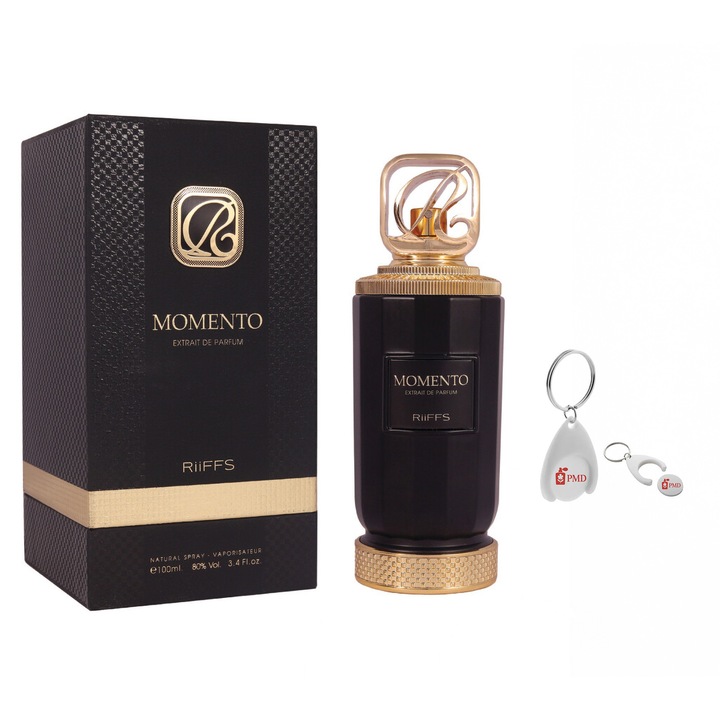 Set Extract de Parfum Momento, Riiffs, Unisex, 100ml cu Breloc Personalizat "PMD"