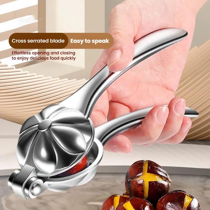 Cleste pentru castane din aliaj de aluminiu, lama zimtata, maner ...
