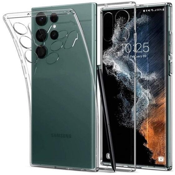 Husa Protectie Silicon pentru Samsung Galaxy S22 Ultra, Ultra Clear, Slim