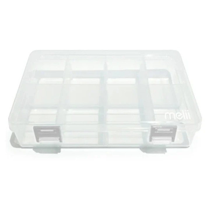 Cutie Snack 8 Compartimente Melii, Transparent, 24x16x5cm, 804ml
